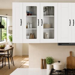 Wall-Mounted Glass Storage Cabinet 40 x 31 x 80 cm