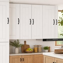 Wall Cabinet Kitchen Storage in White Engineered Wood