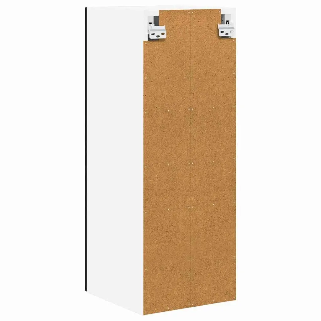 Wall Cabinet Set of 2 Contemporary Black Engineered Wood 30 x 31 x 80 cm
