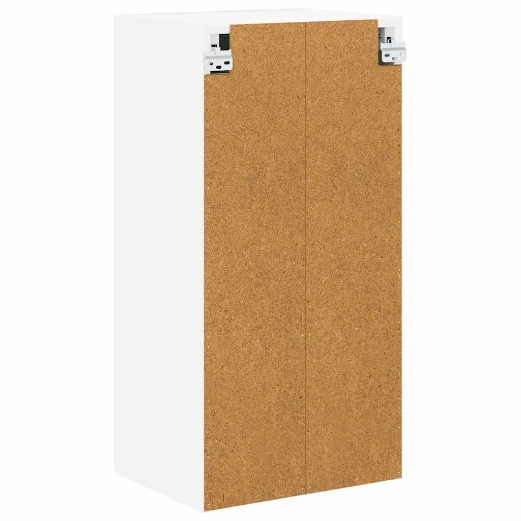 Engineered Wood High Gloss White Wall Cabinet 40x31x80cm