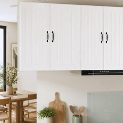 White Engineered Wood Wall Cabinet Kitchen Storage Unit