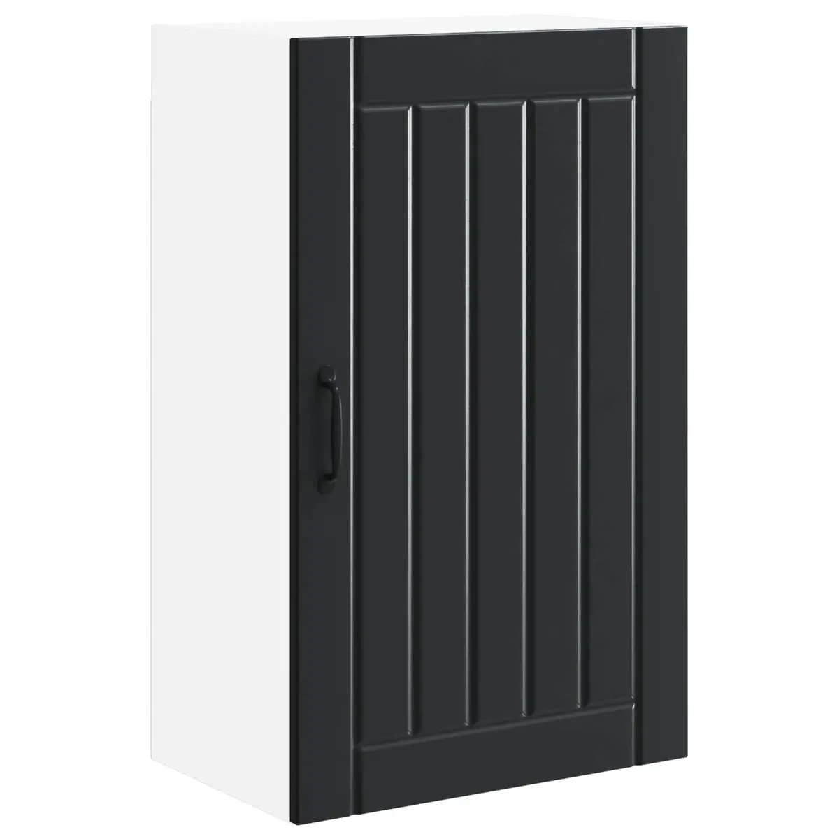 Wall Cabinet Kitchen Storage Engineered Wood Black 50 x 31 x 80 cm