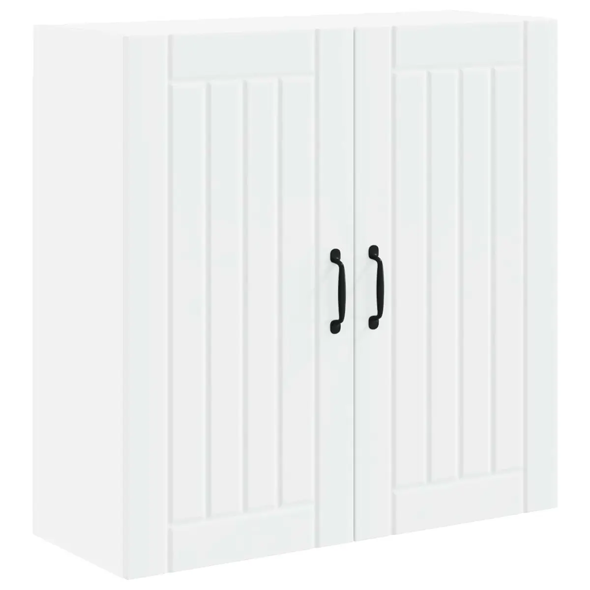 Wall Cabinet Modern Kitchen Storage Engineered Wood 80x31x80cm White