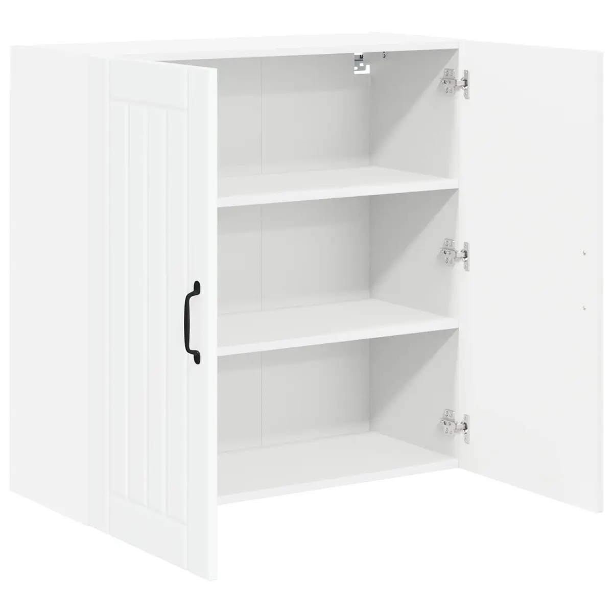 Wall Cabinet Modern Kitchen Storage Engineered Wood 80x31x80cm White