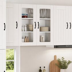 Wall Glass Cabinet in White 80x31x80cm
