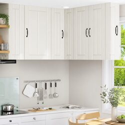 Modern Engineered Wood Corner Cabinet in High Gloss White