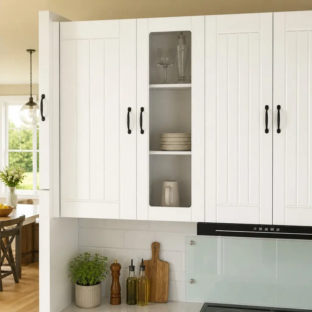 Wall Cabinet High Gloss White Modern Kitchen Storage 40 x 31 x 100 cm