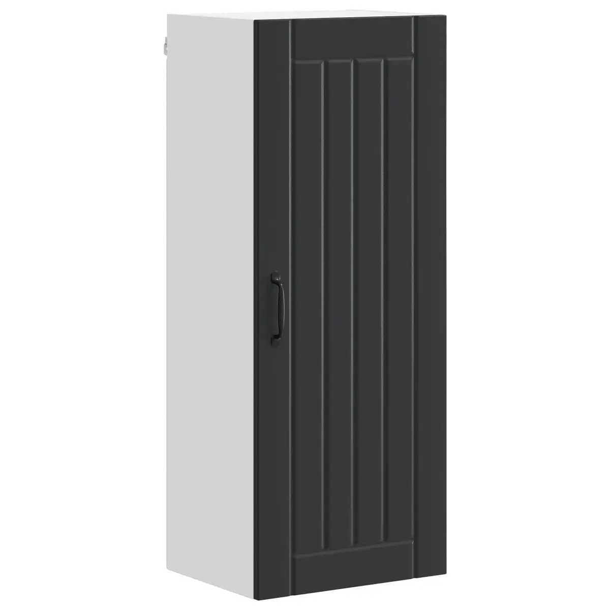 Wall Cabinet Kitchen Storage Engineered Wood Black 40 x 31 x 100 cm
