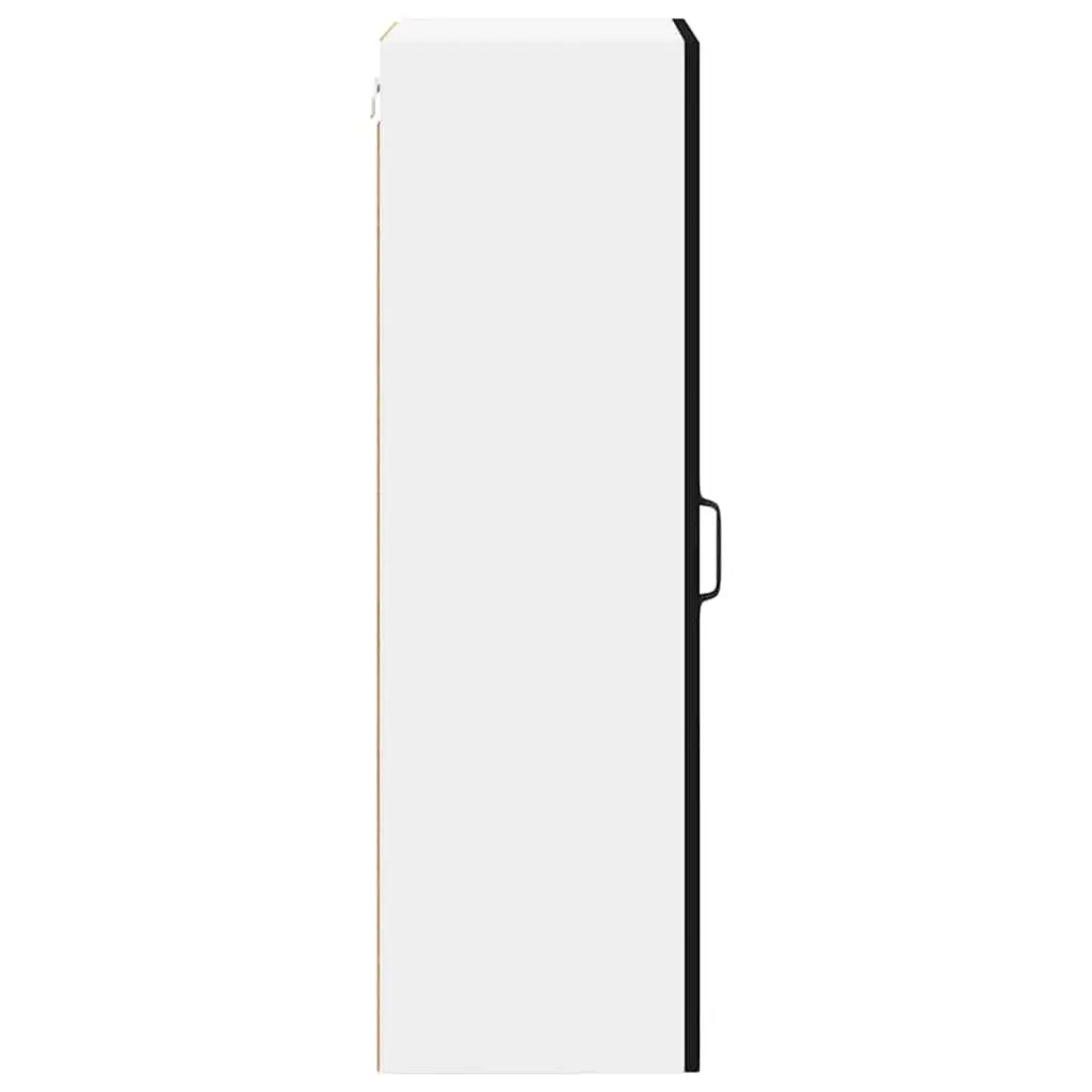 Wall Cabinet Kitchen Storage Engineered Wood Black 40 x 31 x 100 cm