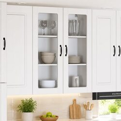 Modern Glass Wall Cabinet for Kitchen Storage