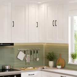 Engineered Wood Corner Wall Cabinet for Kitchen Storage