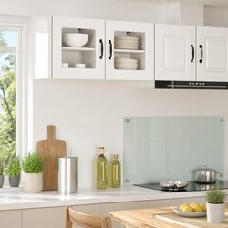Engineered Wood Wall Glass Cabinet for Modern Kitchens