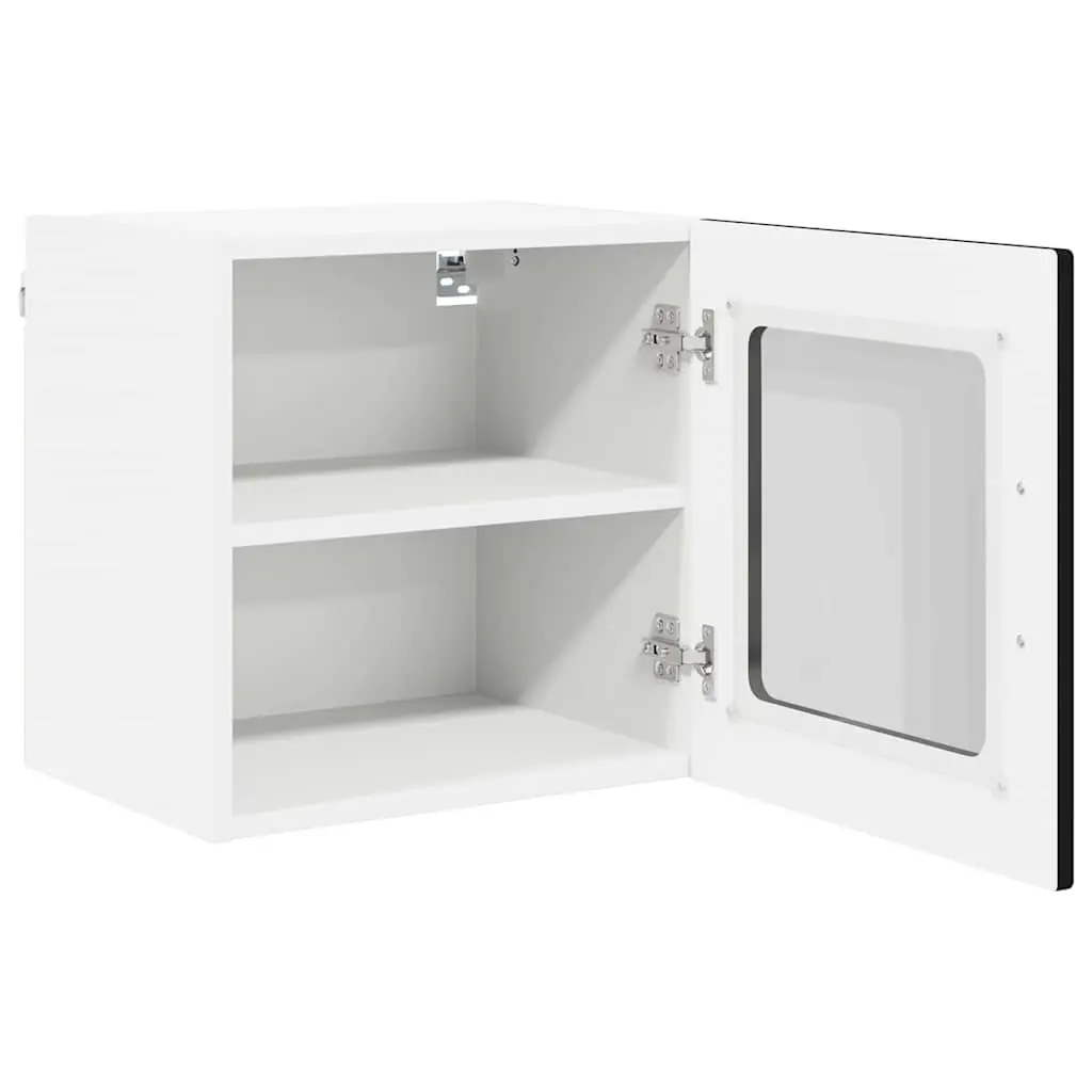 Wall Cabinet Black Engineered Wood 40x31x40cm