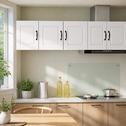 Wall Cabinet PORTO Kitchen Storage in White 40 x 31 x 40 cm