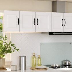 2-Piece White Wall-Mounted Kitchen Cabinet Set