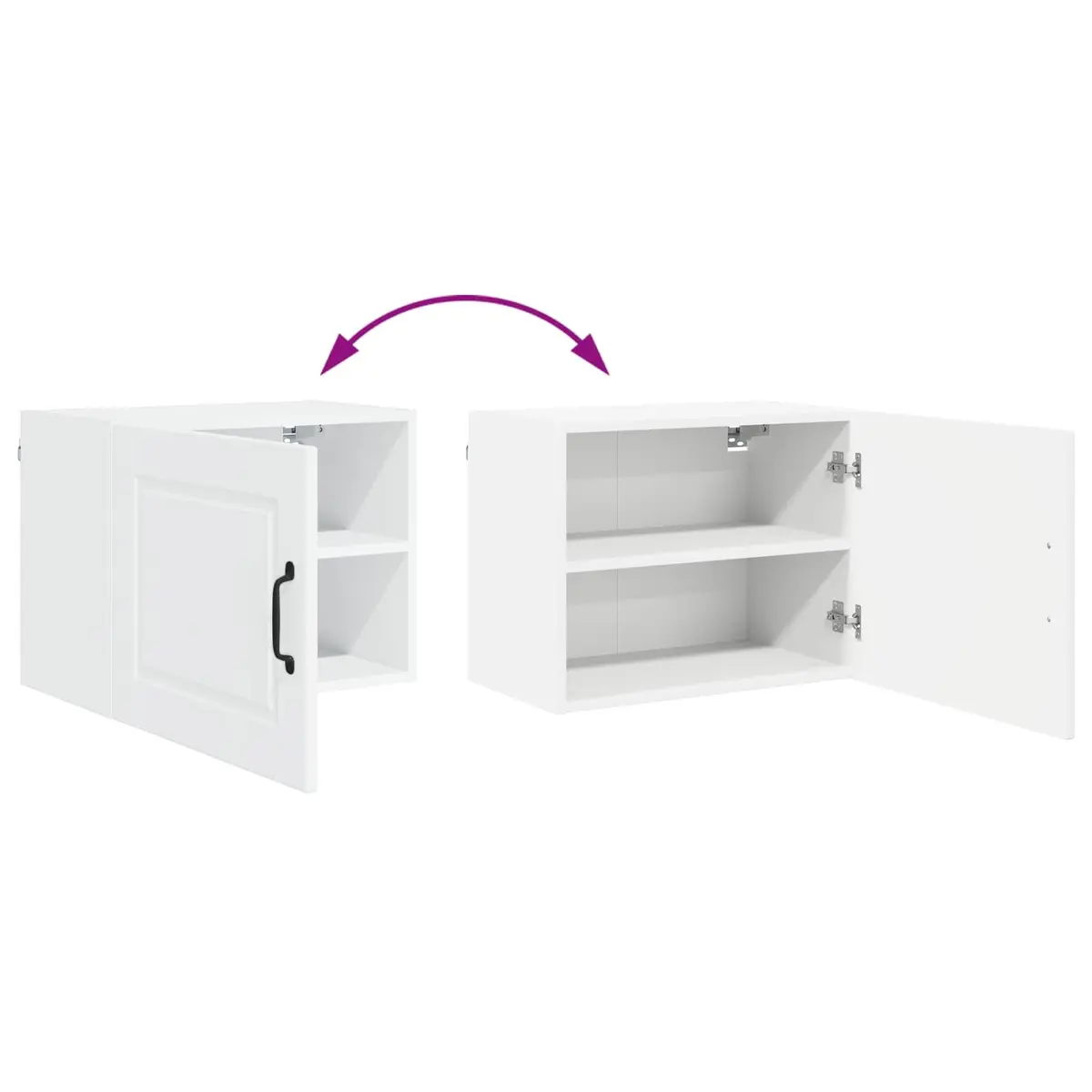 Wall Cabinet Space-saving White 50x31x40cm Engineered Wood Shelves