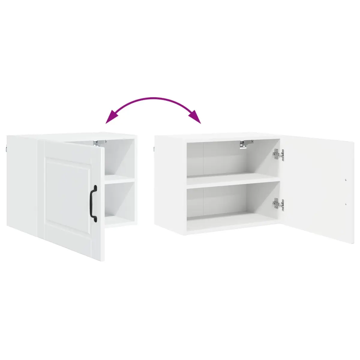 Wall Cabinet Engineered Wood High Gloss White 50x31x40cm Modern Kitchen Storage Shelves