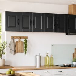 Wall Cabinet PORTO 2pcs Black Engineered Wood 60x31x40cm