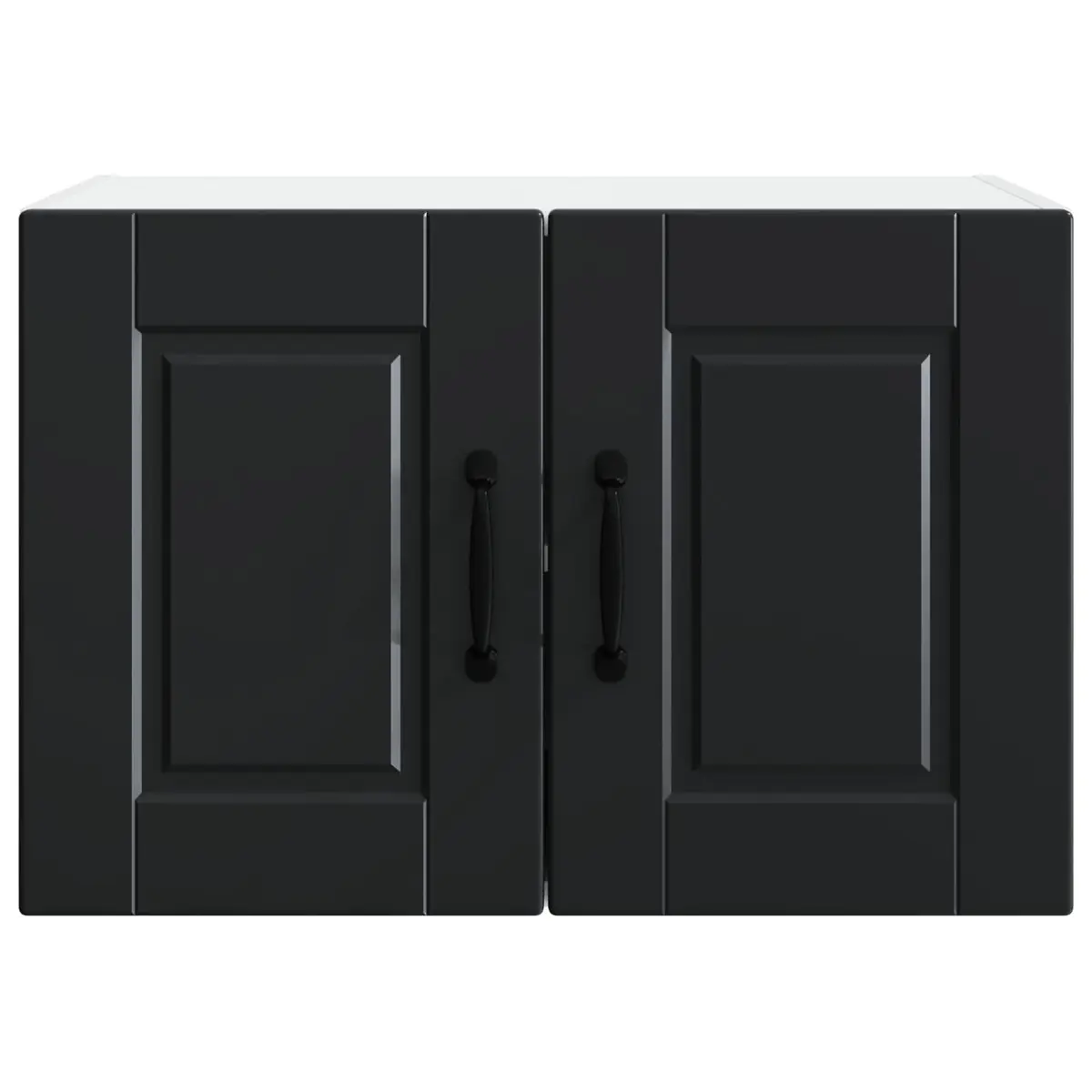 Wall Cabinet Black 60x31x40cm 2 Piece Engineered Wood