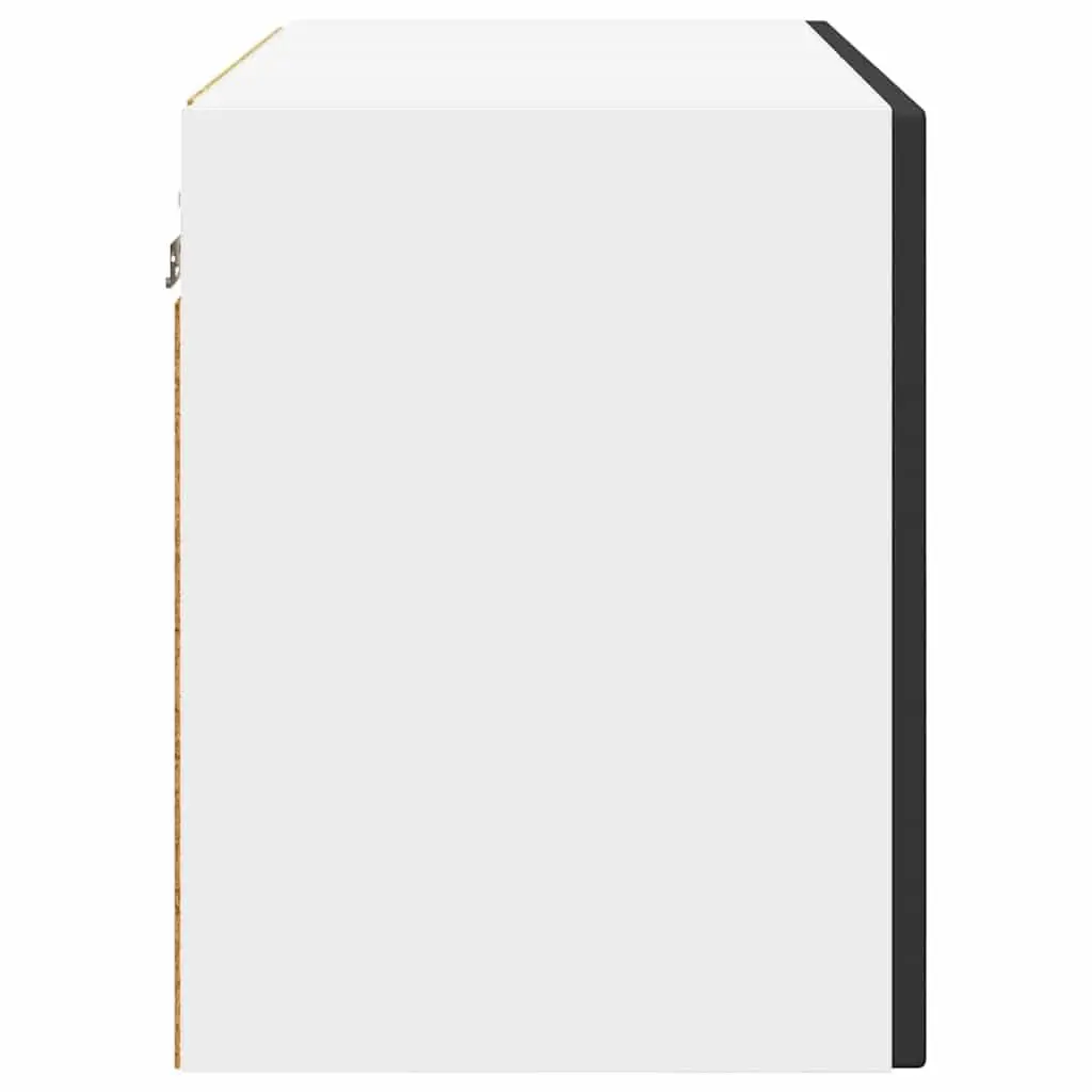 Wall Cabinet Black 60x31x40cm 2 Piece Engineered Wood