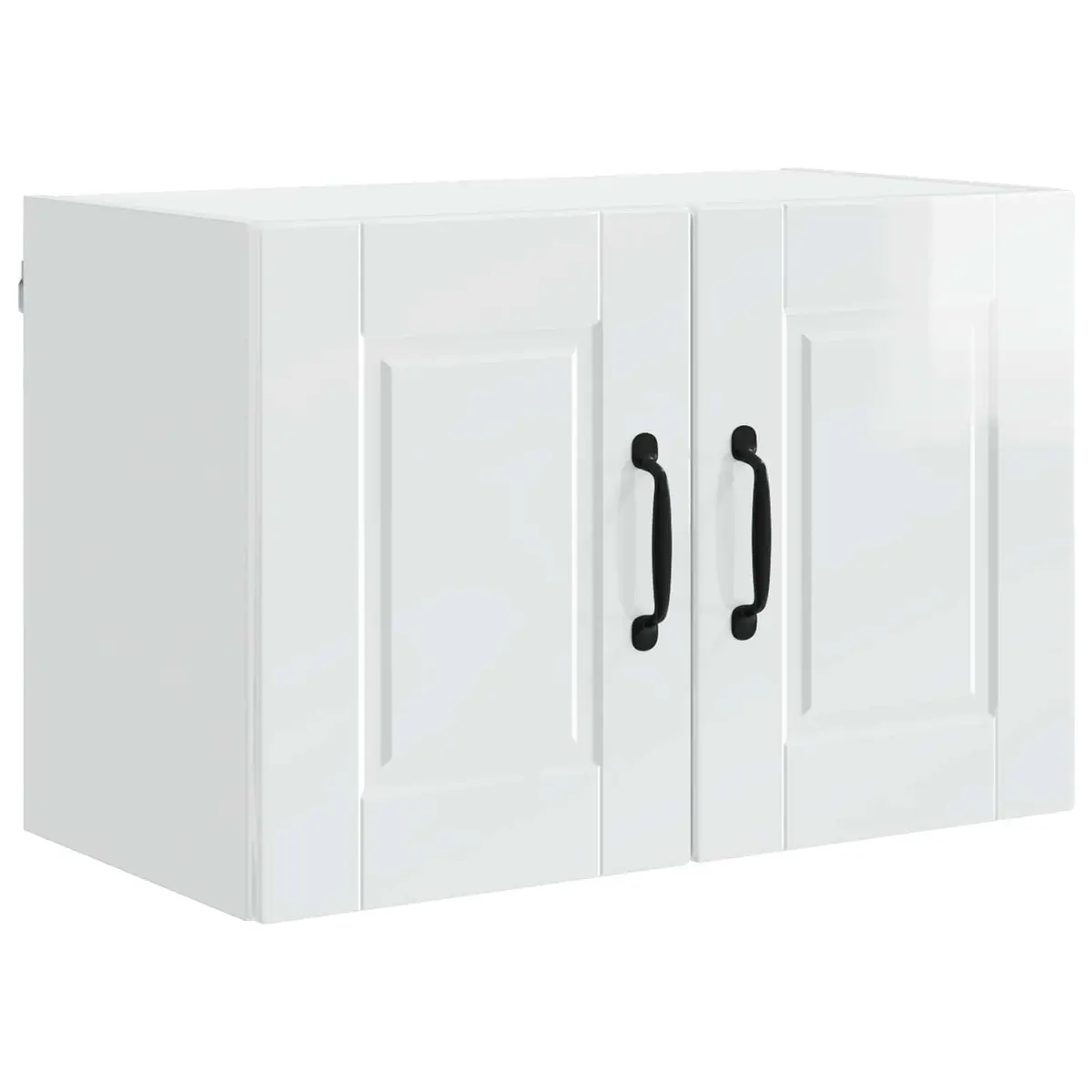 Wall Cabinet High Gloss White Space Saving 60 x 31 x 40 cm