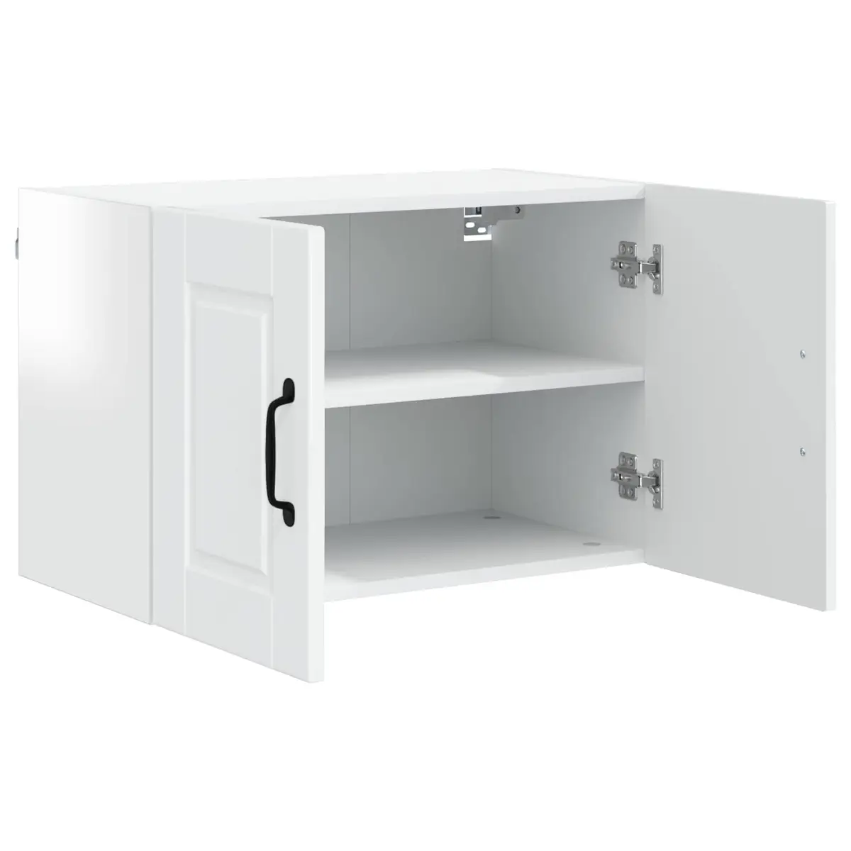 Wall Cabinet High Gloss White Space Saving 60 x 31 x 40 cm
