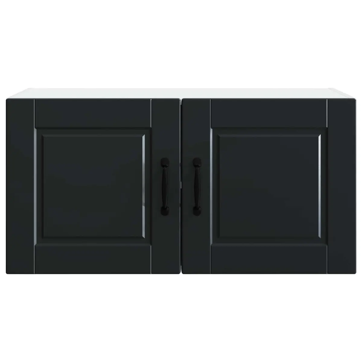 Wall Cabinet Kitchen Storage Wall-mounted 80x31x40cm Black Engineered Wood