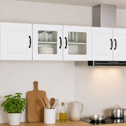 Wall-Mounted White Cabinet for Organized Kitchen Storage 80x31x40cm