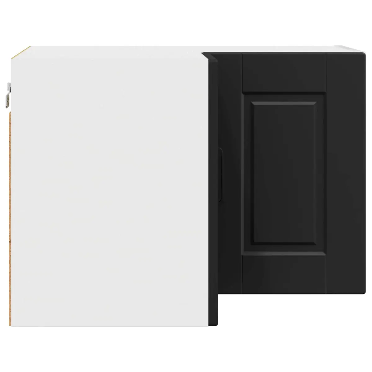 Corner Kitchen Cabinet Wall-Mounted Black Engineered Wood 57x57x40cm