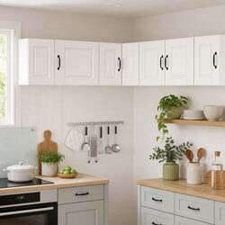 Wall-Mounted High Gloss White Corner Kitchen Cabinet