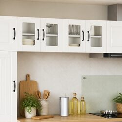 Modern Wall Glass Cabinets in White, 60x31x40cm