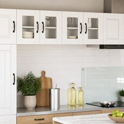 Wall-Mounted Kitchen Cabinet in High Gloss White