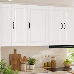 White Engineered Wood Wall Cabinet Kitchen Storage 50 x 31 x 80 cm