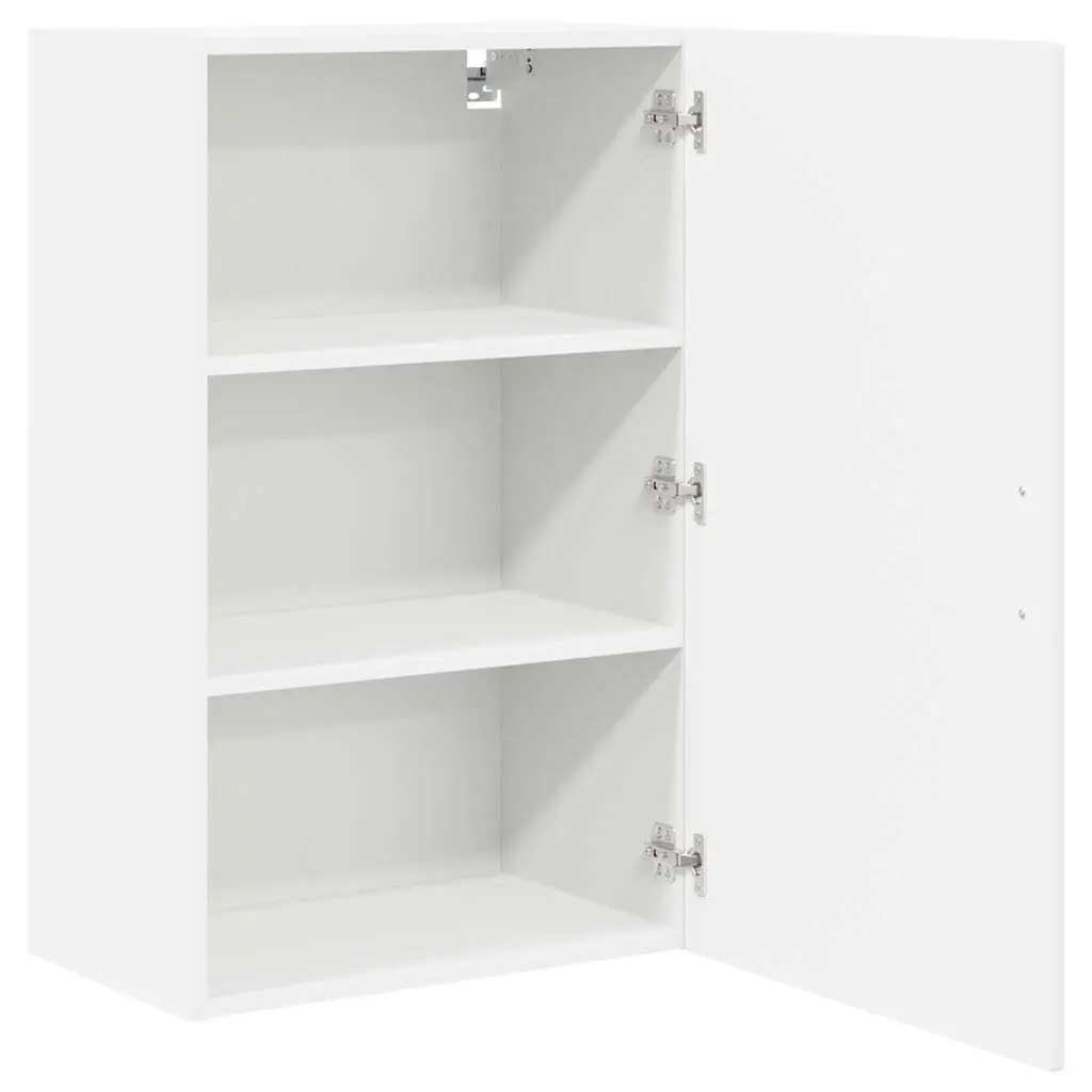 Kitchen Cabinet Modern White Engineered Wood 50x31x80cm Wall Mounted Storage with Organized Compartments and Shelves