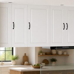 Wall-Mounted Kitchen Cabinet in High Gloss White