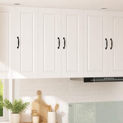 White Wall Cabinet PORTO: Engineered Wood Kitchen Storage