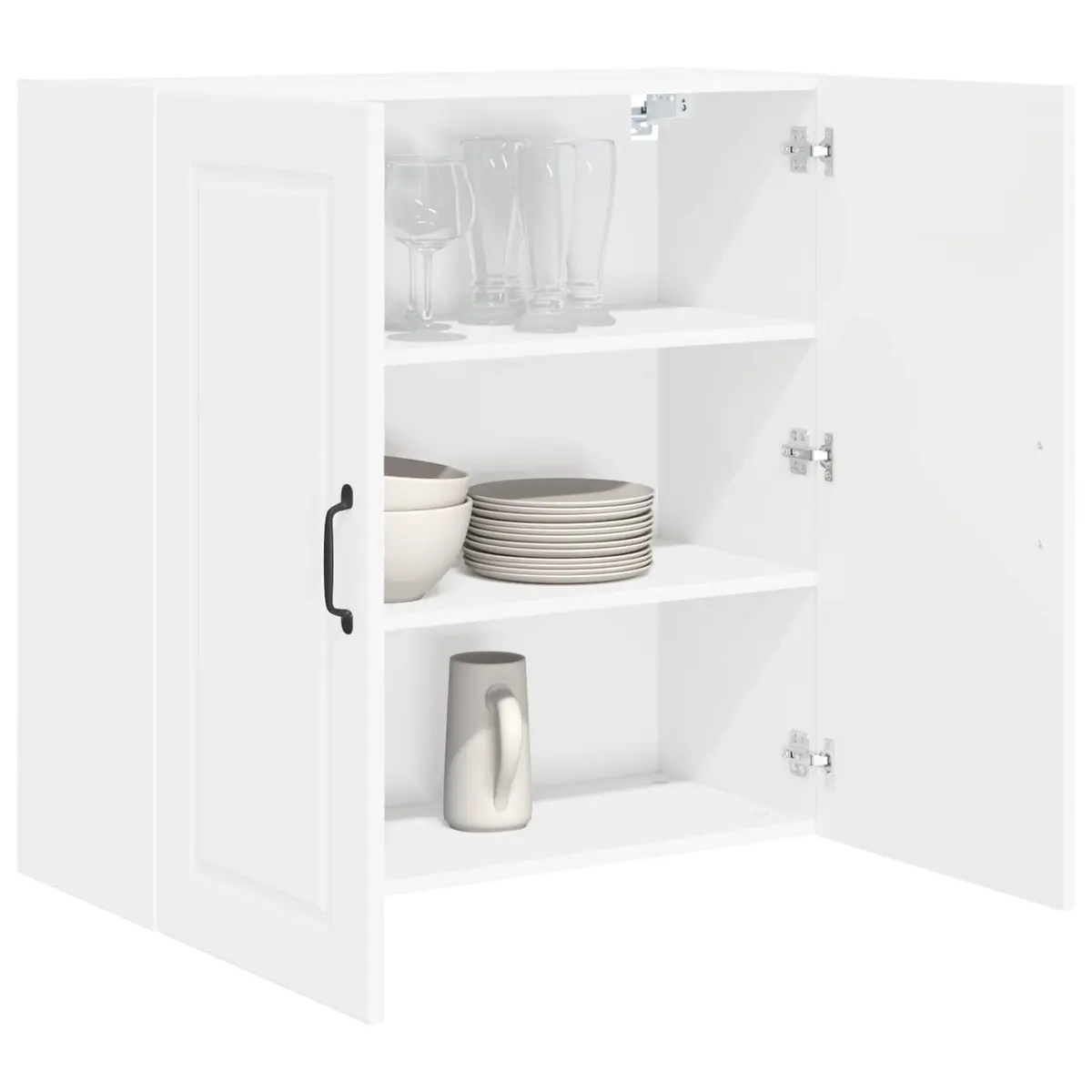 Wall Cabinet Kitchen Storage Wall-mounted 80 x 31 x 80 cm White Engineered Wood