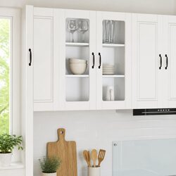 Engineered Wood Wall Glass Cabinet 80x31x80cm
