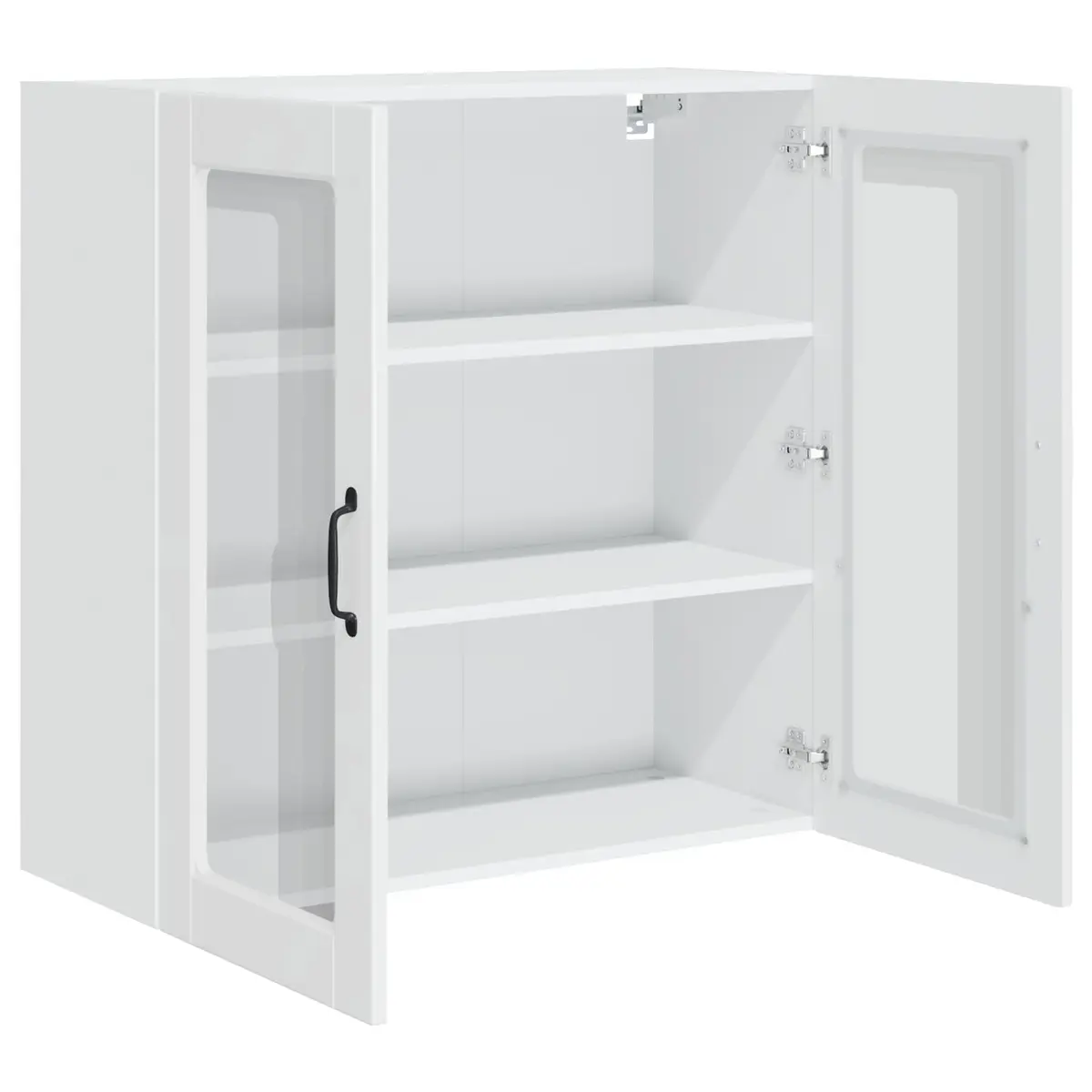 Wall Cabinet High Gloss White Wall-Mounted Kitchen Storage 80 x 31 x 80 cm