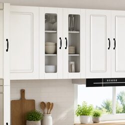 Engineered Wood Wall Mounted Glass Kitchen Cabinet