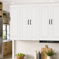Wall-Mounted Kitchen Storage Cabinet in High Gloss White