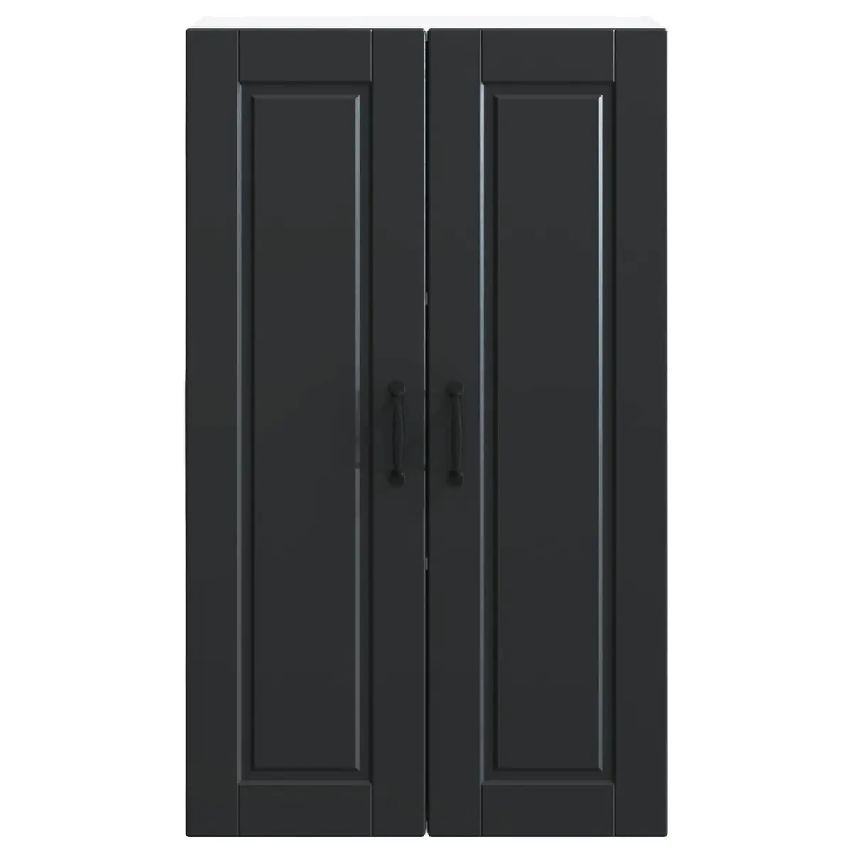 Wall Cabinet Space Saving Black 60 x 31 x 100 cm Engineered Wood Wall Mounted