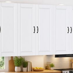 Wall-Mounted Porto Kitchen Cabinet in White
