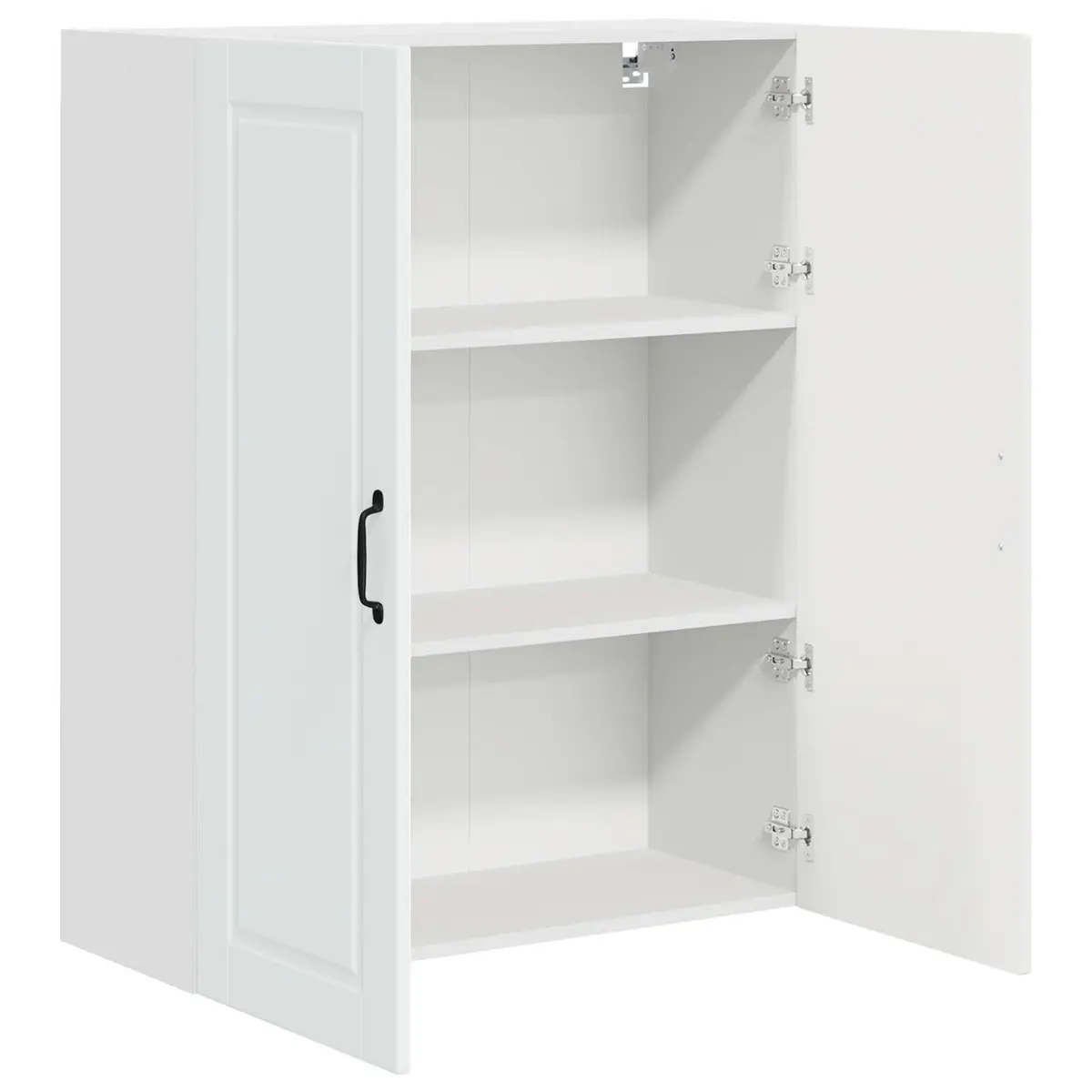 Wall Cabinet Kitchen Storage Modern White Engineered Wood 80x31x100cm