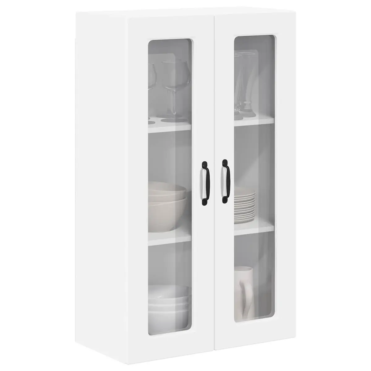 Wall Kitchen Cabinet White Wall-mounted 60x31x100cm Engineered Wood