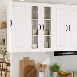 Wall-Mounted High Gloss White Kitchen Storage Cabinet