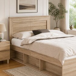 135cm Modern Headboard in Sonoma Oak Brown Engineered Wood