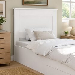 90cm White Engineered Wood Headboard for Modern Spaces