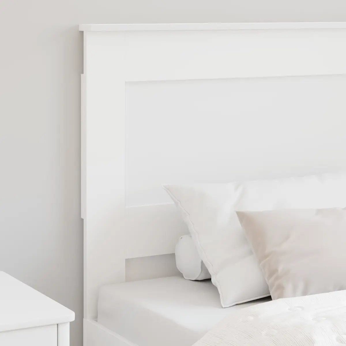 Headboard Modern Minimalist 90cm White Engineered Wood Wall Mount