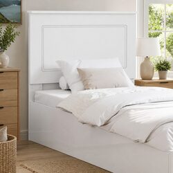 White Engineered Wood Wall-Mounted Headboard, 100 cm